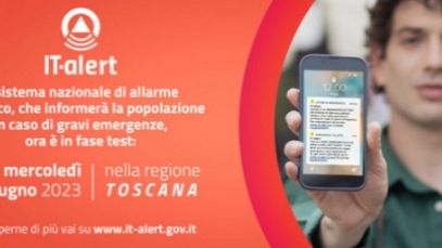 Protezione Civile IT-alert, nuovo sistema di allarme in Toscana 