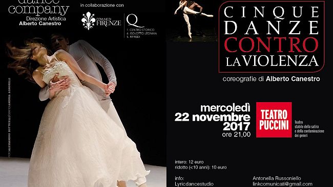 Cinque danze contro la violenza... al Teatro Puccini di Firenze