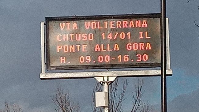 Galluzzo, il ponte della Gora chiuso sabato 14 gennaio