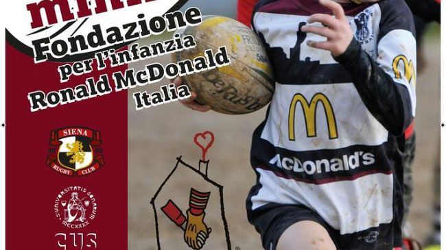 Conto alla rovescia per il torneo di minirugby Fondazione per l’Infanzia Ronald McDonald Italia