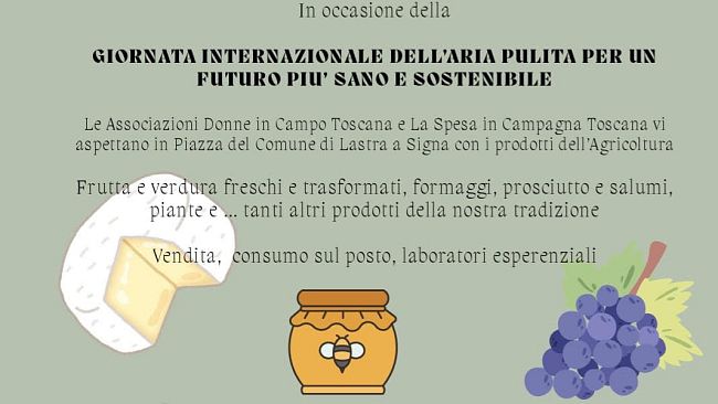 Domenica 7 a Lastra a Signa Mostra mercato dei prodotti agricoli