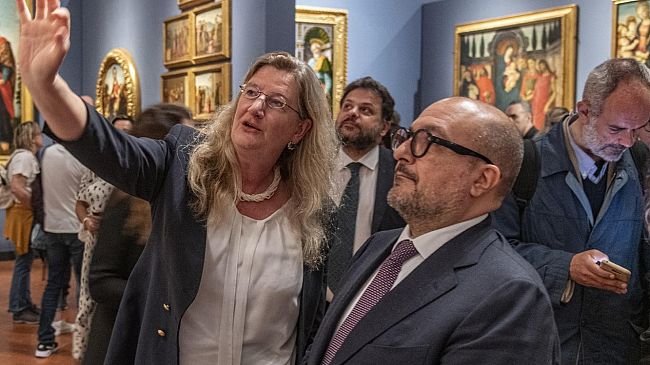 Il Ministro della Cultura Sangiuliano in visita all'Accademia