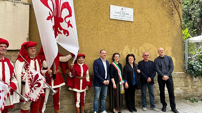 Mario D'Agata campione vero, una targa a Firenze