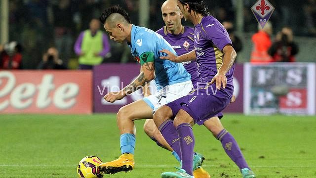 La Fiorentina è sconfitta di misura dal Napoli.