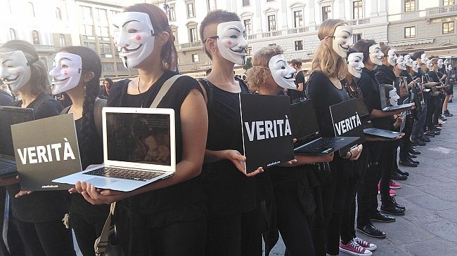 Anonymous for the Voiceless: le foto di Firenze