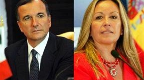 I Ministri degli Affari Esteri Franco Frattini e Trinidad Jimenez all'IUE
