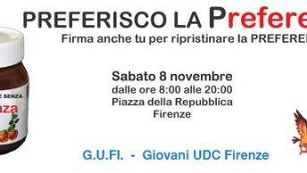 Preferisco la preferenza: sabato 8 novembre in piazza della Repubblica