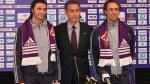 Fiorentina, presentati i viola Pazzini e Donadel