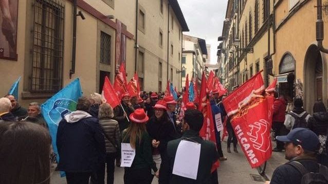 Servizi museali di Firenze, lavoratori a rischio in presidio con Cgil-Uil