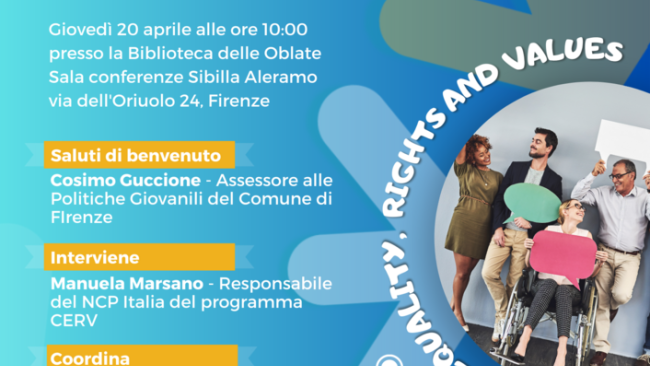 Infoday sul programma europeo per diritti, cittadini e uguaglianza