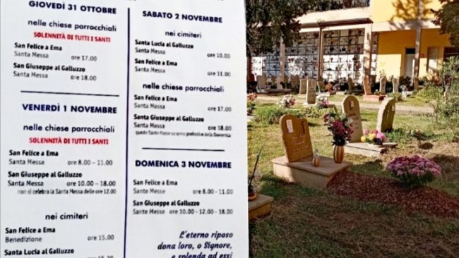 Commemorazione morti, gli orari dei cimiteri e funzioni al Galluzzo 