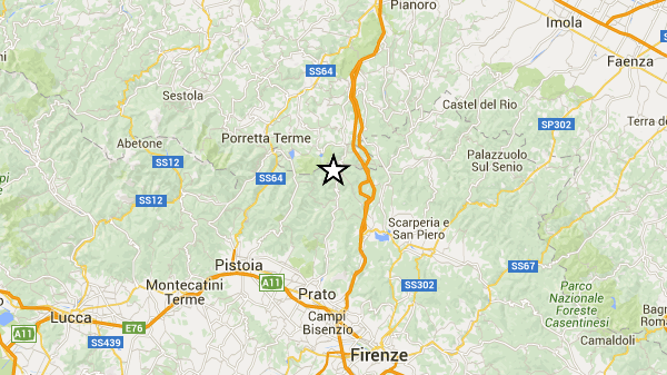 Scossa di terremoto con epicentro a Luciana