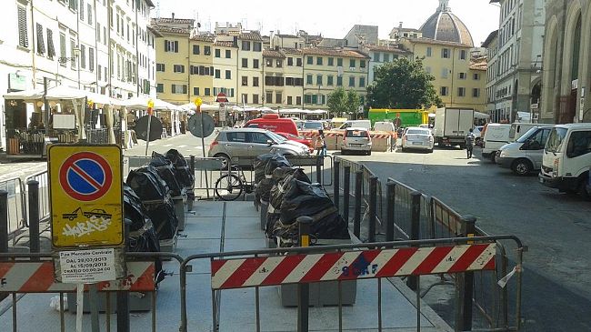 San Lorenzo, centro di Firenze cantiere aperto fino a metà ottobre