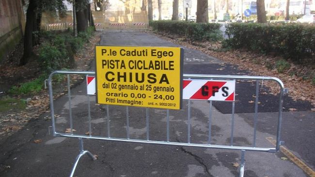 Arriva Pitti, chiude la pista ciclabile della Fortezza, la rabbia dei ciclisti