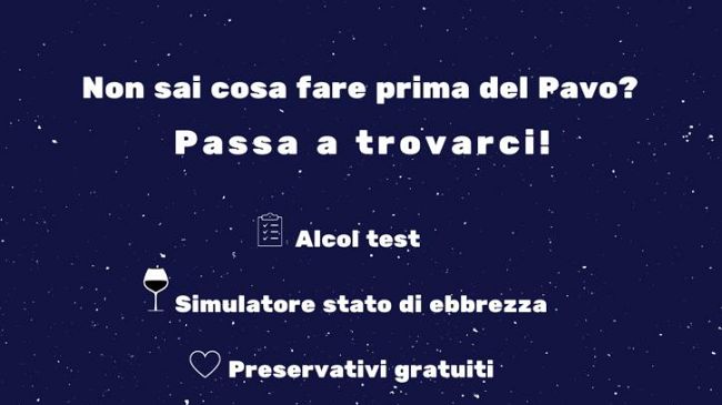 Preservativi e alcol test gratuiti prima della 'disco'