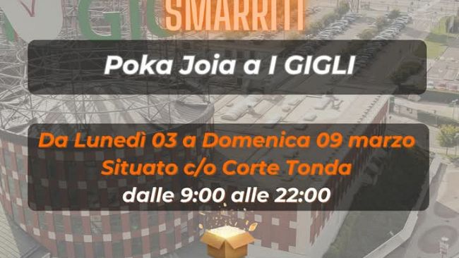 Pacchi smarriti ai Gigli fino al 9 marzo