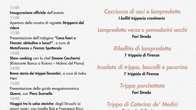 Dalla Trippa di Caterina de’ Medici al cacciucco di lampredotto