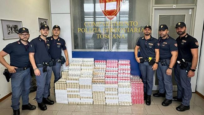 Un quintale e mezzo di sigarette di contrabbando su un treno av
