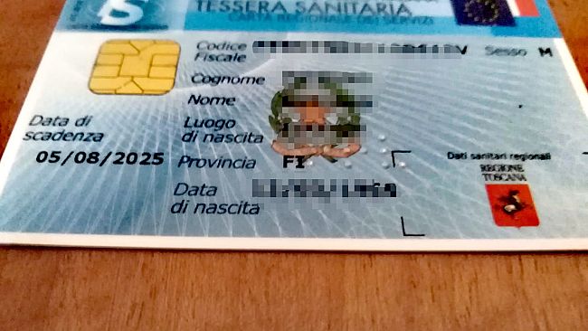 Tessera sanitaria in manutenzione nazionale