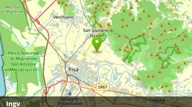 Scossa di terremoto in provincia di Pisa 