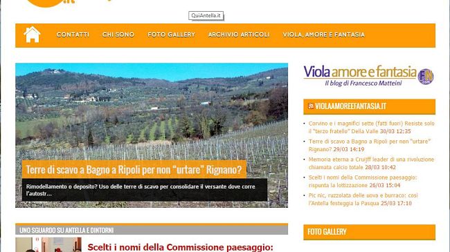 Da venerdì 1° aprile online QuiAntella