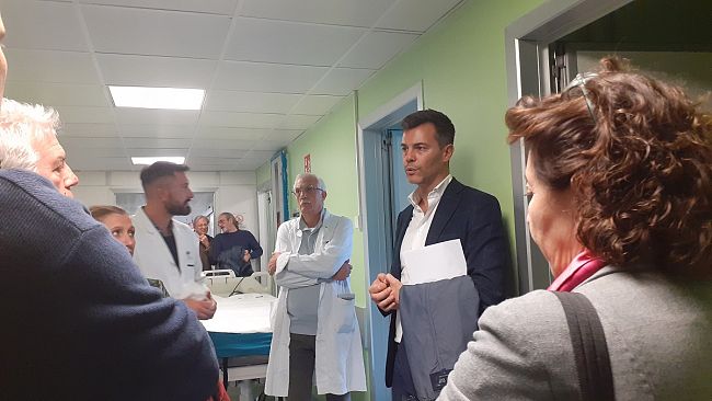 Ponte a Niccheri, la neodirezione aziendale in visita all'ospedale