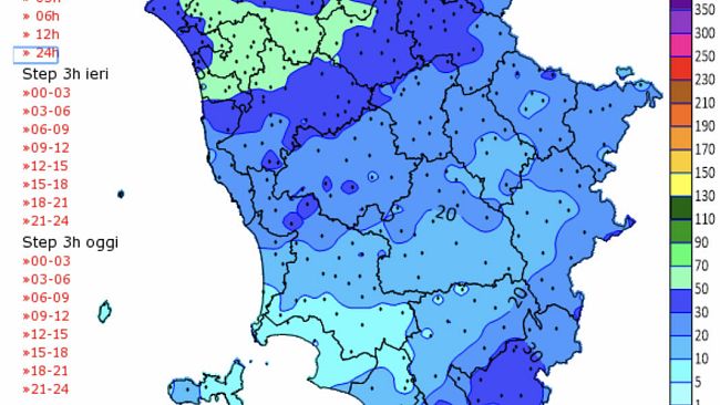 Allerta da maltempo stamani in Versilia