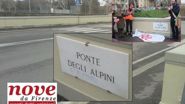 Appena inaugurato è già sfregiato il Ponte degli Alpini