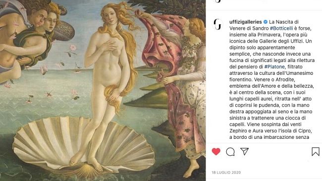 Uffizi oltre i 600mila follower su Instagram: il contributo di Chiara Ferragni