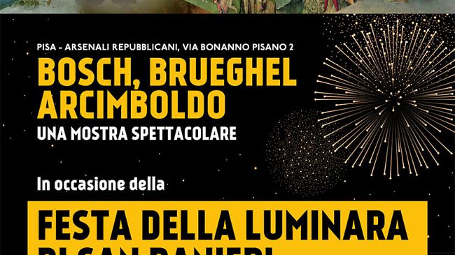 Pisa, sconto per la mostra-spettacolo su Bosch, Brueghel e Arcimboldo
