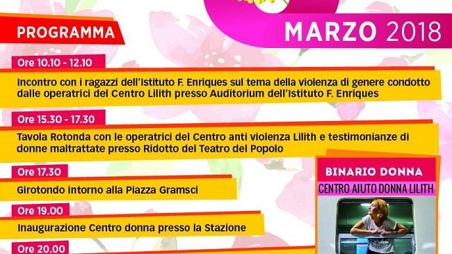 Giornata internazionale della donna: dall'8 marzo un ricco programma di appuntamenti