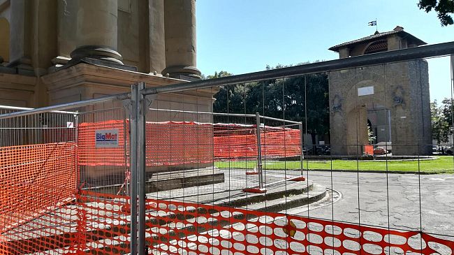 Chiude piazza della Libertà: lavori in corso