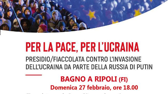 Ucraina: il Nettuno illuminato dei colori ucraini