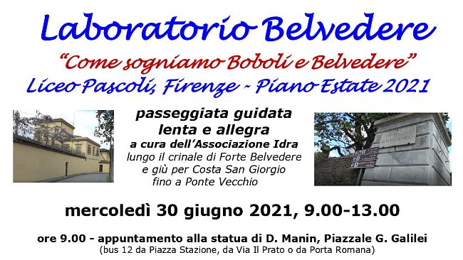 “Come sogniamo Boboli e Belvedere”: scuola attiva d’estate a Firenze