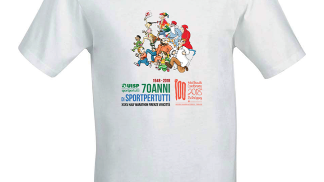 Half Marathon Firenze Vivicittà: i 70 anni di Uisp sulla maglia firmata Staino