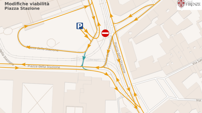 Capolinea Tramvia Stazione Unità: nuove modifiche alla viabilità