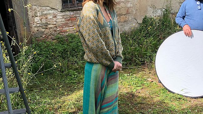 Miss Italia 2016 Rachele Risaliti sul set del nuovo film di Coppini