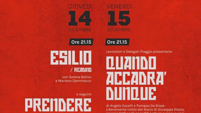 Arci Firenze: Teatro Working Class per aiutare i lavoratori 