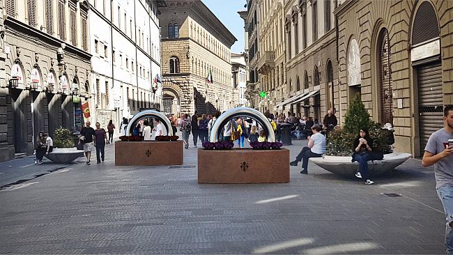 Terrorismo, a Firenze barriere di libri e lucchetti