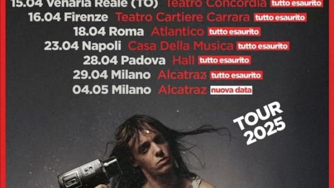 Lucio Corsi in tour, biglietti esauriti 