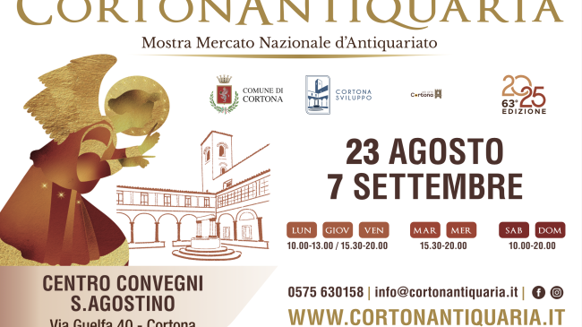 CortonAntiquaria 2025 dal 23 agosto al 7 settembre