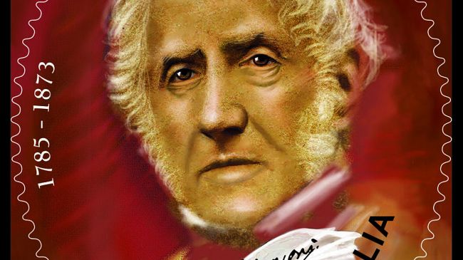 Francobollo commemorativo di Alessandro Manzoni