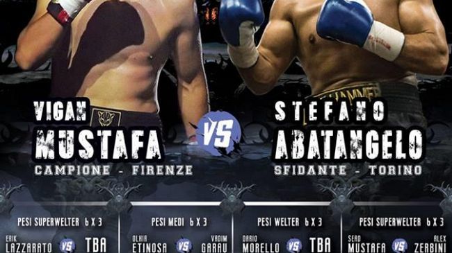 Vigan Mustafa VS Stefano Abatangelo il 22 Giugno ad Alba (Cuneo)