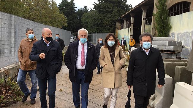 Nuovo Ospedale di Livorno, stamani il sopralluogo di Giani