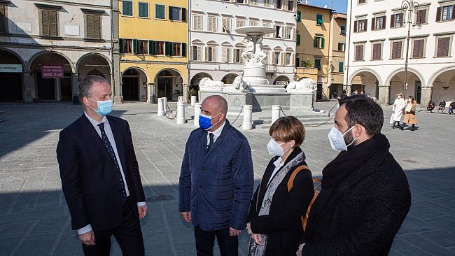 Il direttore delle Gallerie degli Uffizi Eike Schmidt in visita nell'empolese