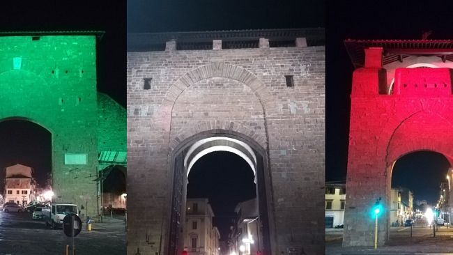 150° della Breccia di Porta Pia, porte tricolori a Firenze: le foto