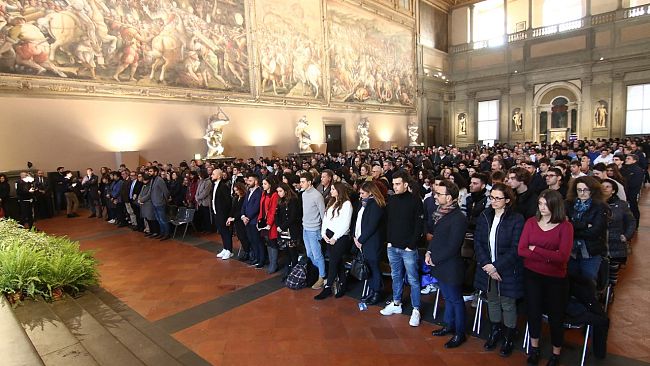 Palazzo Vecchio, la Festa dei diciottenni: le foto