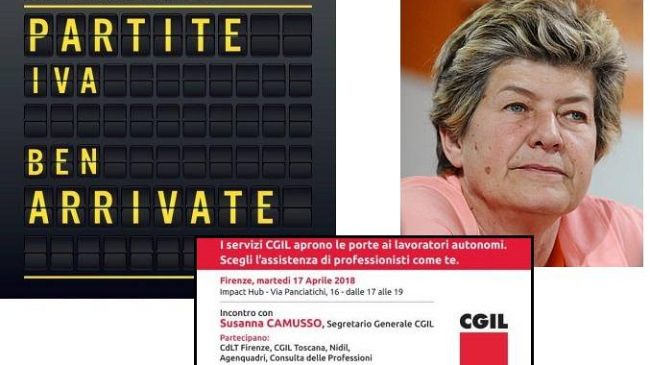​Susanna Camusso presenta a Firenze i servizi Cgil per Partite Iva