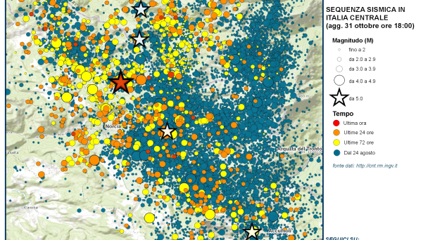 Norcia: tende collettive per centinaia di persone, Renzi: 