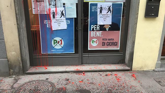 Campagna elettorale: scontri a Pisa e blitz a Firenze contro un circolo Pd